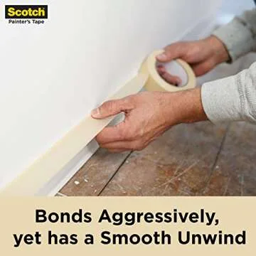 Scotch Contractor Grade Masking Tape, 1.41 inches by 60.1 yards (360 yards total), 2020, 6 Rolls