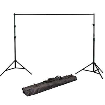 ePhoto H804B Adjustable Background Backdrop Support Stands Photography Backdrop Crossbar Frame Kit