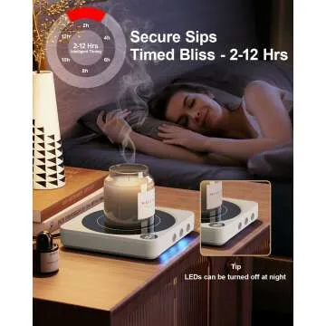 36W Mug Warmer with Auto Shut-off & Temp Display