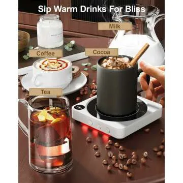 36W Mug Warmer with Auto Shut-off & Temp Display