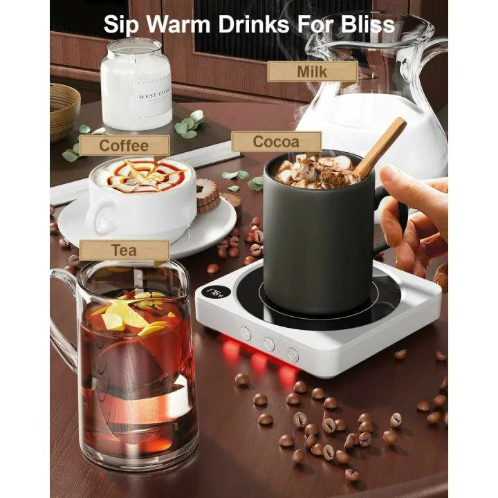 36W Mug Warmer with Auto Shut-off & Temp Display