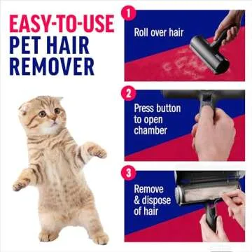 ChomChom Pet Hair Remover - Reusable Cat and Dog Hair Remover for Furniture, Couch, Carpet, Car Seats or Bedding - Portable, Multi-Surface Lint Roller and Fur Removal Tool