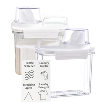 Laundry Detergent Dispenser 1500ml - 2 Pack BPA Free Organization