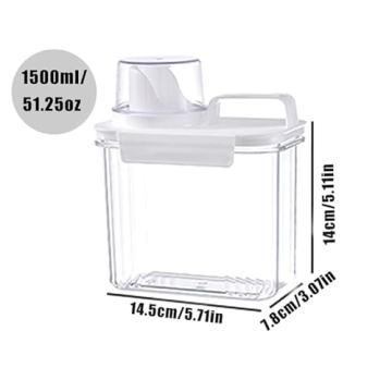 Laundry Detergent Dispenser 1500ml - 2 Pack BPA Free Organization