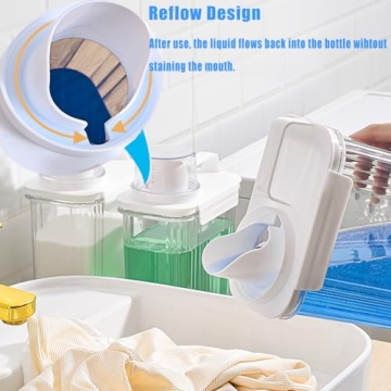 Laundry Detergent Dispenser 1500ml - 2 Pack BPA Free Organization