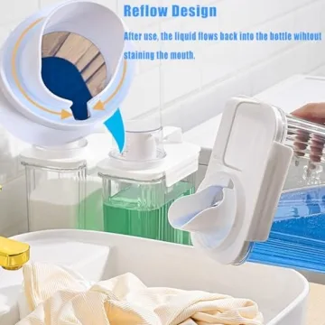 Laundry Detergent Dispenser 1500ml - 2 Pack BPA Free Organization