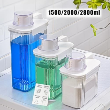 Laundry Detergent Dispenser 1500ml - 2 Pack BPA Free Organization