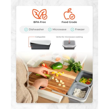 TidyBoard Meal Prep System - Smart Over-the-Sink Design