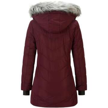 FASRYKOC Women's Lightweight Waterproof Winter Parka