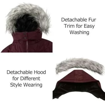 FASRYKOC Women's Lightweight Waterproof Winter Parka