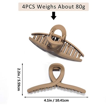 Big Matte Butterfly Clips Set for Style and Strong Hold