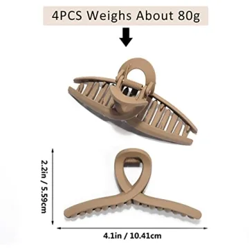 Big Matte Butterfly Clips Set for Style and Strong Hold