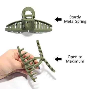 Big Matte Butterfly Clips Set for Style and Strong Hold