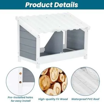 PETFIT Double Nesting Box with PVC Roof for Poultry