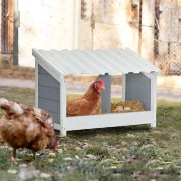 PETFIT Double Nesting Box with PVC Roof for Poultry