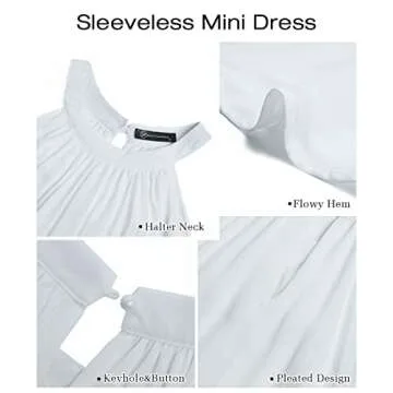 PRETTYGARDEN Women’s Summer Halter Dress - Elegant Style