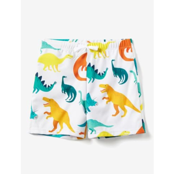 PATPAT Family Dinosaur Swimsuits Matching Set Matching Mom and Son Bathing Suit Hawaiian Tropical Dinosaur Print Beach Vacation Dad and Son Matching Swim Trunks for Toddler Boy 4-5 Years