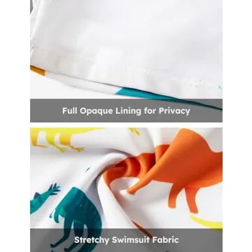 PATPAT Family Dinosaur Swimsuits Matching Set Matching Mom and Son Bathing Suit Hawaiian Tropical Dinosaur Print Beach Vacation Dad and Son Matching Swim Trunks for Toddler Boy 4-5 Years