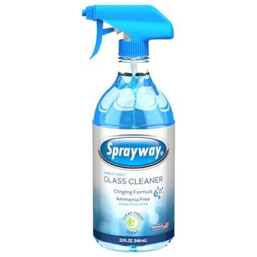 Sprayway Glass Cleaner Liquid Spray, 32oz, Pack of 6 | Ammonia-Free, Streakless, Foaming Action | Re...