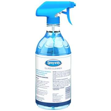 Sprayway Glass Cleaner Liquid Spray, 32oz, Pack of 6 | Ammonia-Free, Streakless, Foaming Action | Recyclable Bottle, Fresh Fragrance | Removes Fingerprints, Dust, Dirt, Smoke Film | All Glass Surfaces