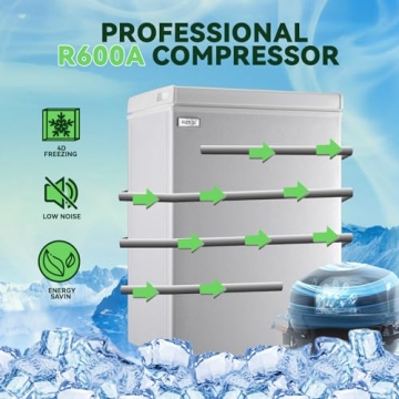 WANAI 3.5 Cubic Feet Chest Freezer for Compact Spaces