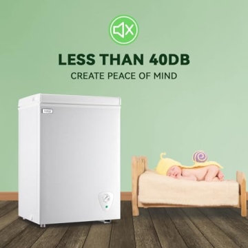 WANAI 3.5 Cubic Feet Chest Freezer for Compact Spaces