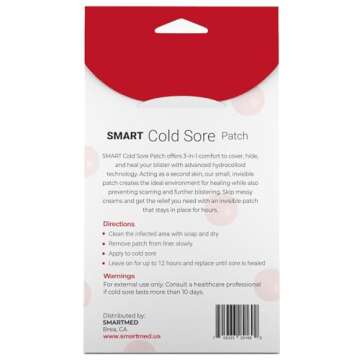 SMARTMED Smart Cold Sore Treatment Patch Help Prevent Breakouts, Soothe Itching and Burning | Discre...