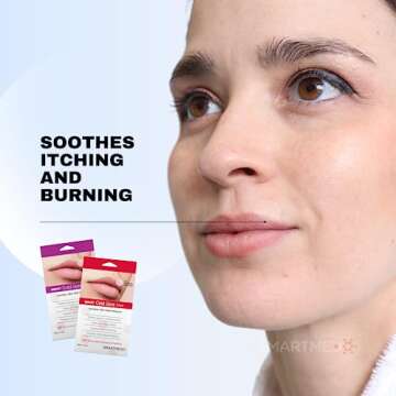 SMARTMED Smart Cold Sore Treatment Patch Help Prevent Breakouts, Soothe Itching and Burning | Discrete, Invisible, Skin Safe Adhesive [24 Patches]