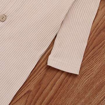 FIOMVA Newborn Infant Baby Girl Fall Clothes Outfits Ruffle Long Sleeve Romper One Piece Jumpsuit Pl...