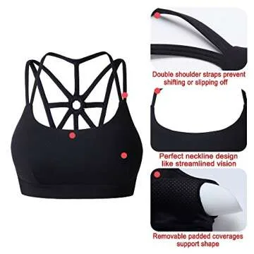 YIANNA Medium Support Sports Bras for Women