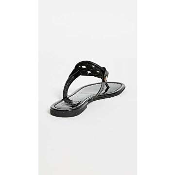 Tory Burch Women's Miller Patent Thong Sandal - Black