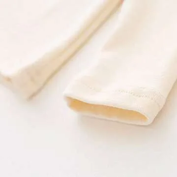 MODNTOGA Toddler Turtleneck Baby Girl Boy Long Sleeve Shirt Solid Color Mock Neck Shirt Knitwear Blouse Fall Winter Clothes (Cream-Coloured, 80(12-18Months))