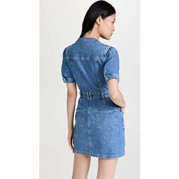 PAIGE Women's Mayslie Dress, Hailey, Blue, M