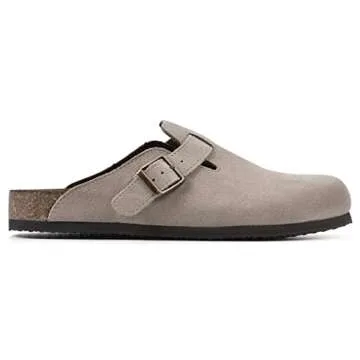 WHITE MOUNTAIN Women's Bari Footbed Sandal, Taupe/Suede, 7 M