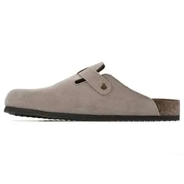 WHITE MOUNTAIN Women's Bari Footbed Sandal, Taupe/Suede, 7 M