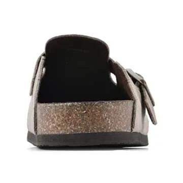 WHITE MOUNTAIN Women's Bari Footbed Sandal, Taupe/Suede, 7 M