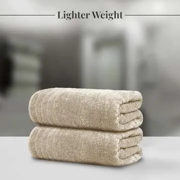 Tens Towels Pack of 4 Extra Large Bath Towels 30 x 60 Inches, 100% Cotton, Larger & Lighter Weight, ...