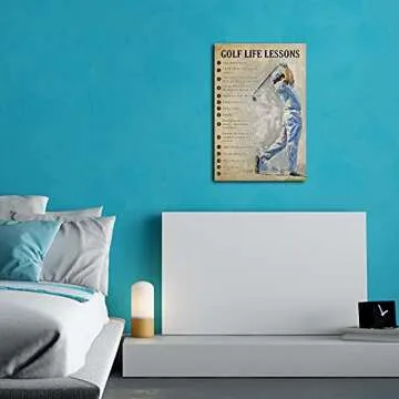 Autlry Vintage Golf Wall Art Inspirational Canvas Print