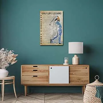 Autlry Vintage Golf Wall Art Inspirational Canvas Print