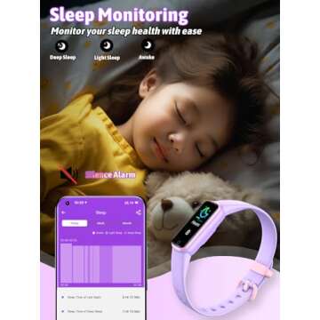 shylad Kids Fitness Tracker,Fitness Watch Waterproof Activity Tracker with HeartRate and Sleep Monitor,Stopwatch,11 Sport Modes,Great Gifts for Girls Boys Kids Age 6-13 Years Olds-Purple