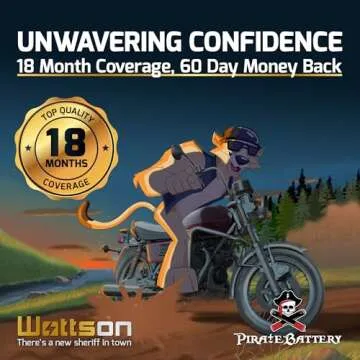 Pirate Battery YTX5L-BS Maintenance Free Replacement Battery compatible with ATV, Motorcycle, and Scooter: 12 Volts, 5 Amps, 4Ah, Nut and Bolt (T3) Terminal