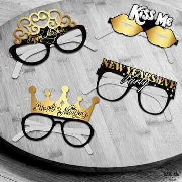 KatchOn New Years Glasses 2025 Pack of 12 for Parties