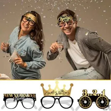 KatchOn New Years Glasses 2025 Pack of 12 for Parties