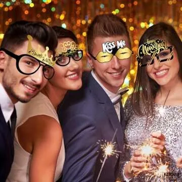 KatchOn New Years Glasses 2025 Pack of 12 for Parties
