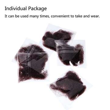 Zonon Bun Hair Nets 50Pcs, Invisible Elastic Edge Mesh, Individual Package, Brown & U Shaped Pins 40Pcs for Ballet Bun, Sleeping, Women and Wig