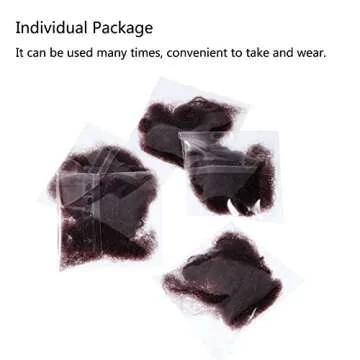 Zonon Bun Hair Nets 50Pcs, Invisible Elastic Edge Mesh, Individual Package, Brown & U Shaped Pins 40Pcs for Ballet Bun, Sleeping, Women and Wig