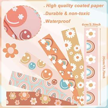 69Ft Groovy Bulletin Board Border Decorations for Classroom & Events