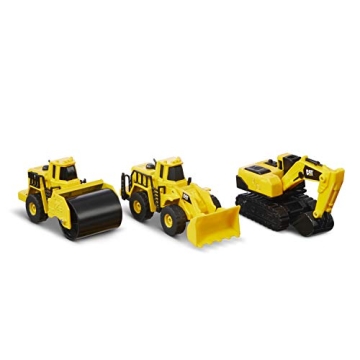 CAT Construction Toys CAT Construction Die Cast Metal 3 Pack Vehicles - Steam Roller/Excavator/Wheel...