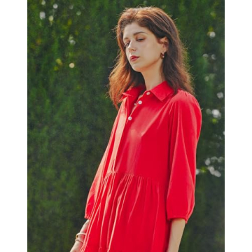 Stylish Women's Casual Maxi Dress with Pockets