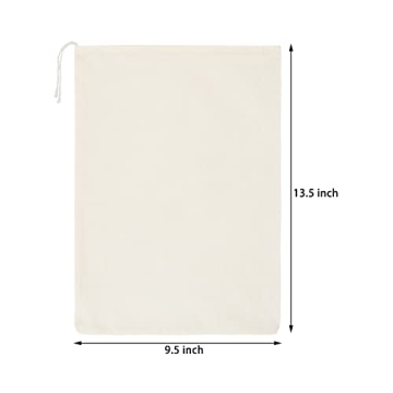 Natural Muslin Drawstring Bags Eco-Friendly Cotton Storage